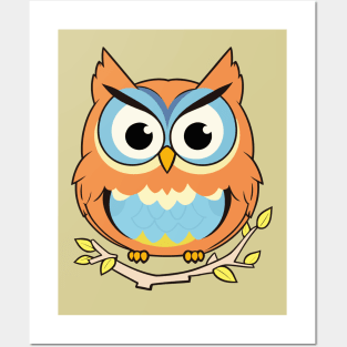 Kawaii Little Owl Posters and Art
